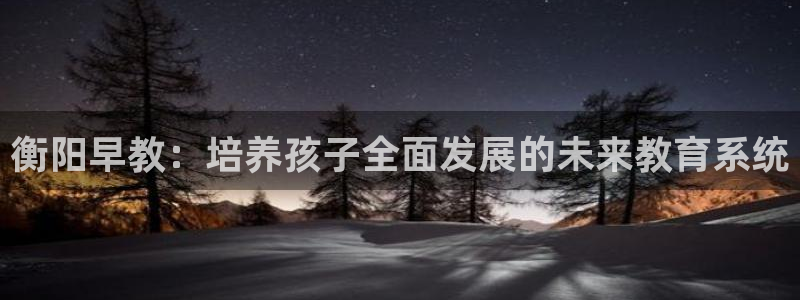 天顺娱乐酱3300：衡阳早教：培养孩子全面发展的未来教育系统