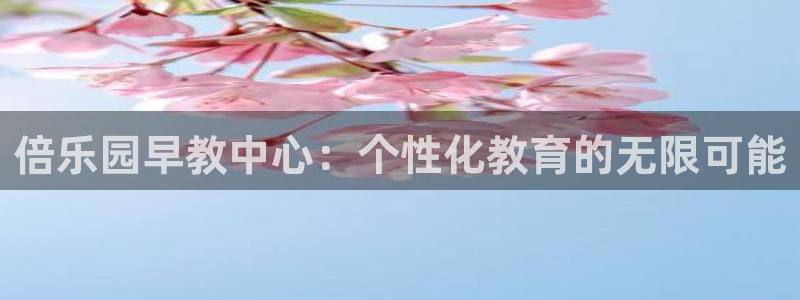 天顺娱乐下载：倍乐园早教中心：个性化教育的无限可能