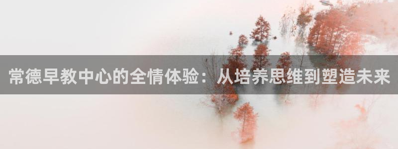 天顺娱乐盘78778卧：常德早教中心的全情体验：从培养思维到塑造未来