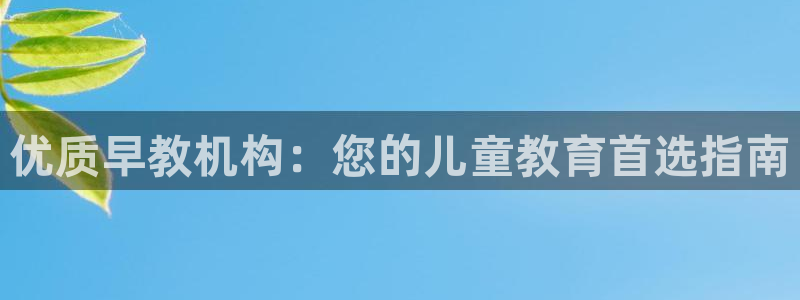 天顺娱乐讠675138：优质早教机构：您的儿童教育首选指南