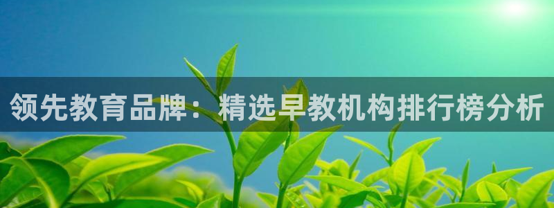 天顺娱乐暗72182：领先教育品牌：精选早教机构排行榜分析