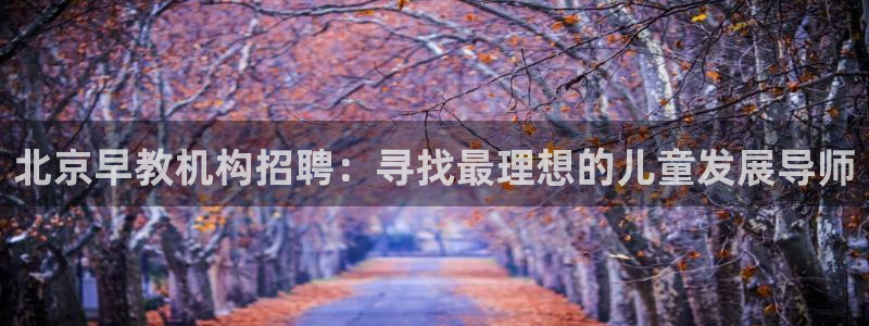 天顺娱乐耂金手指花总8:北京早教机构招聘:寻找最理想的儿童发展导师