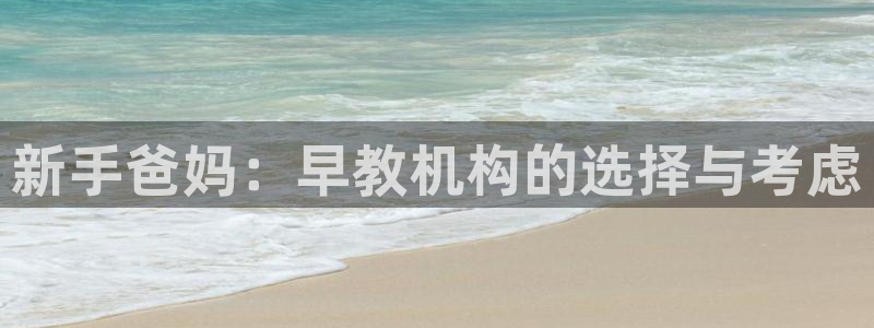 天顺娱乐揽46 99豪:新手爸妈:早教机构的选择与考虑